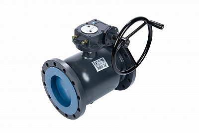 065N0381GR RJIP Premium Кран шаровой FF DN500 PN25 WG (фланцевый, с редуктором, С/П), Ридан